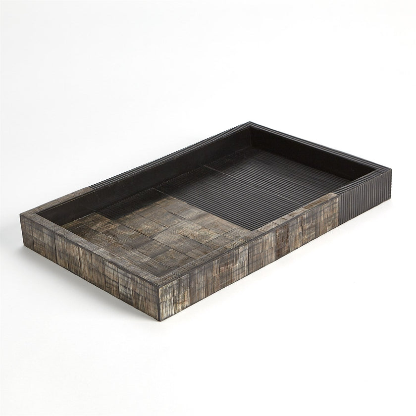 Global Views Gilles Ribbed Horn/Resin Tray