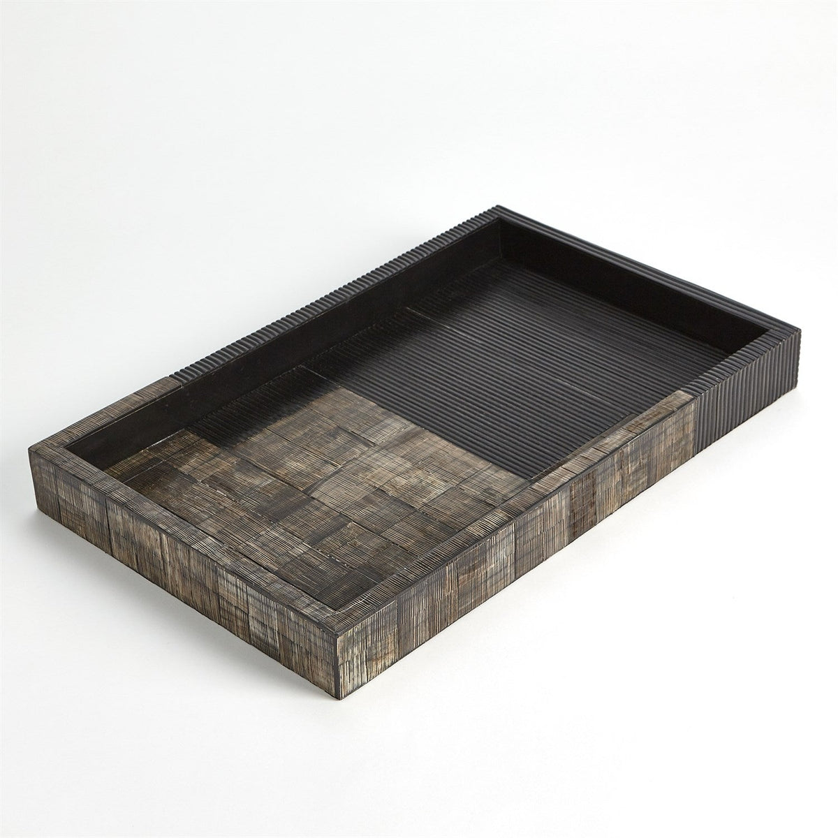 Global Views Gilles Ribbed Horn/Resin Tray