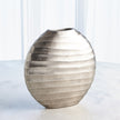 Global Views Chased Oval Vase - Antique Nickel