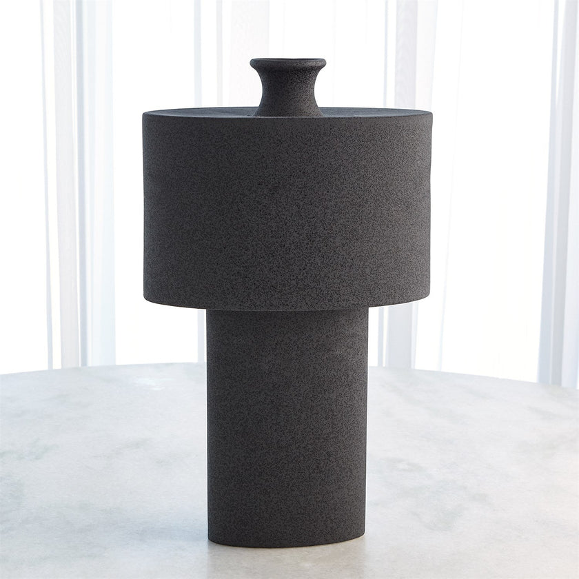 Global Views Folk Vase - Black Stone
