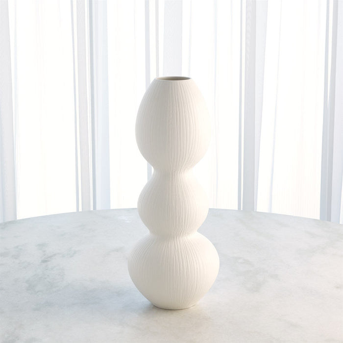 Global Views Torch Vase - Matte White