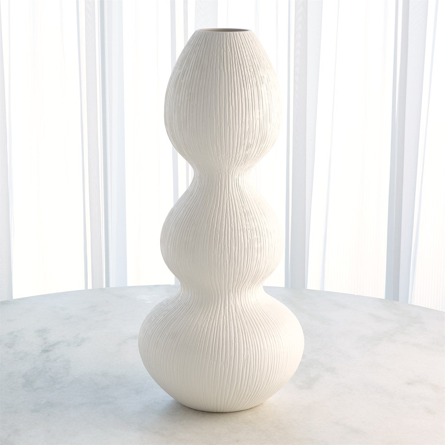 Global Views Torch Vase - Matte White