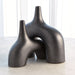 Global Views Stretch Vase - Black