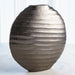 Global Views Chased Oval Vase - Black Nickel