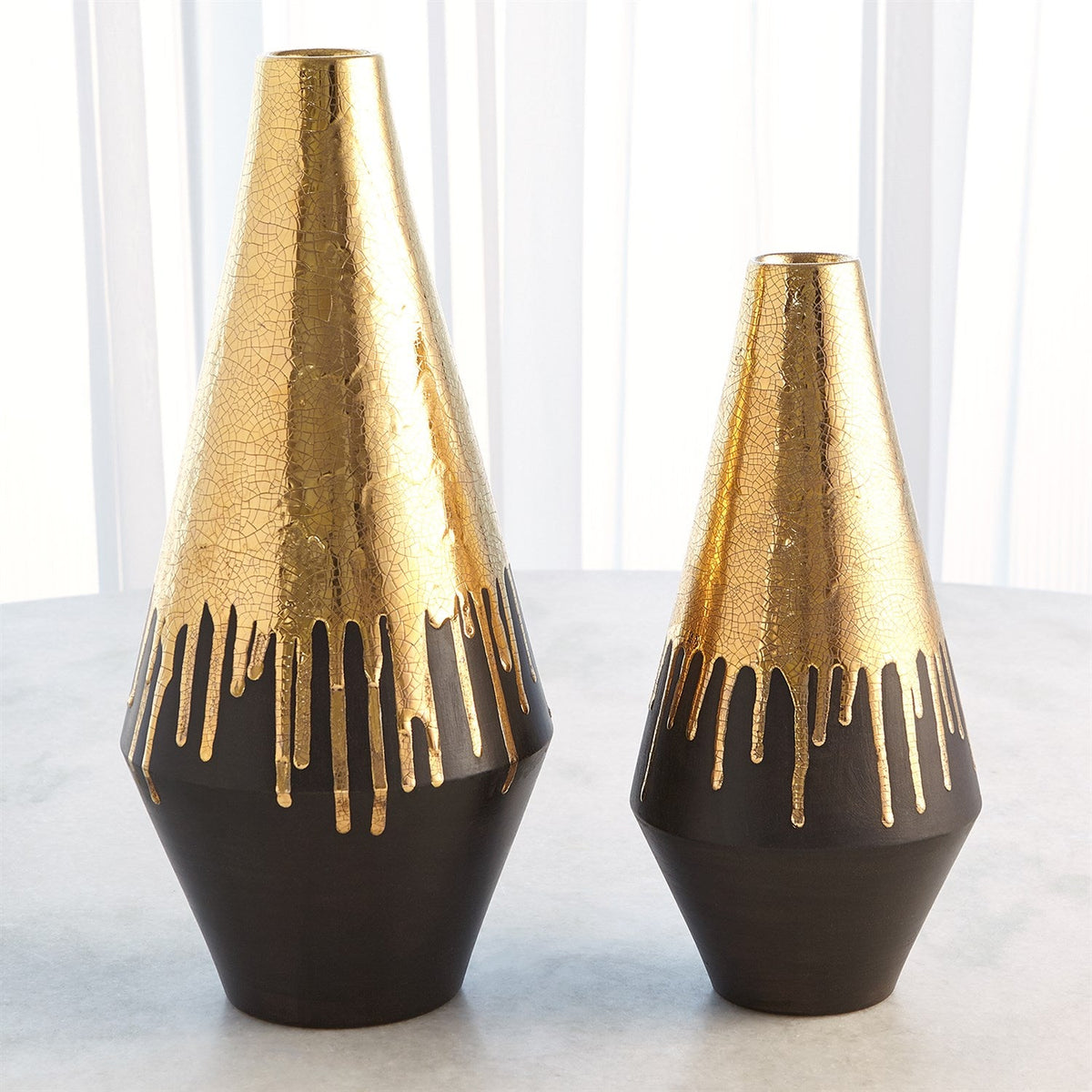 Global Views Gold Drip Vase