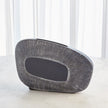 Global Views Offset Square Scratch Vase - Ink