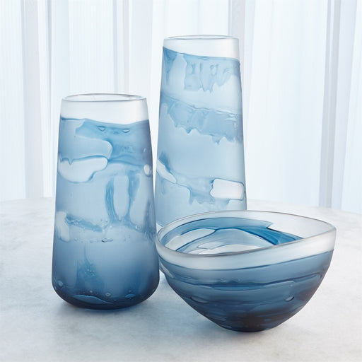 Global Views Glacier Vase & Bowl