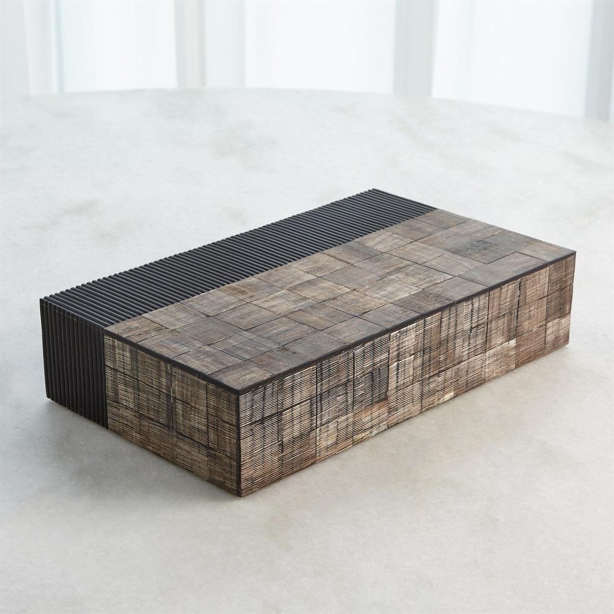 Global Views Gilles Ribbed Horn/Resin Box