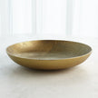 Global Views Linen Round Tray - Brass