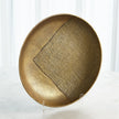 Global Views Linen Round Tray - Brass