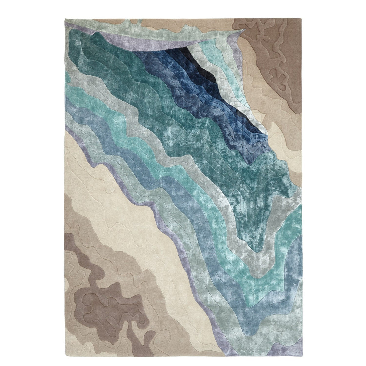 Global Views Fractured Rug - Cool