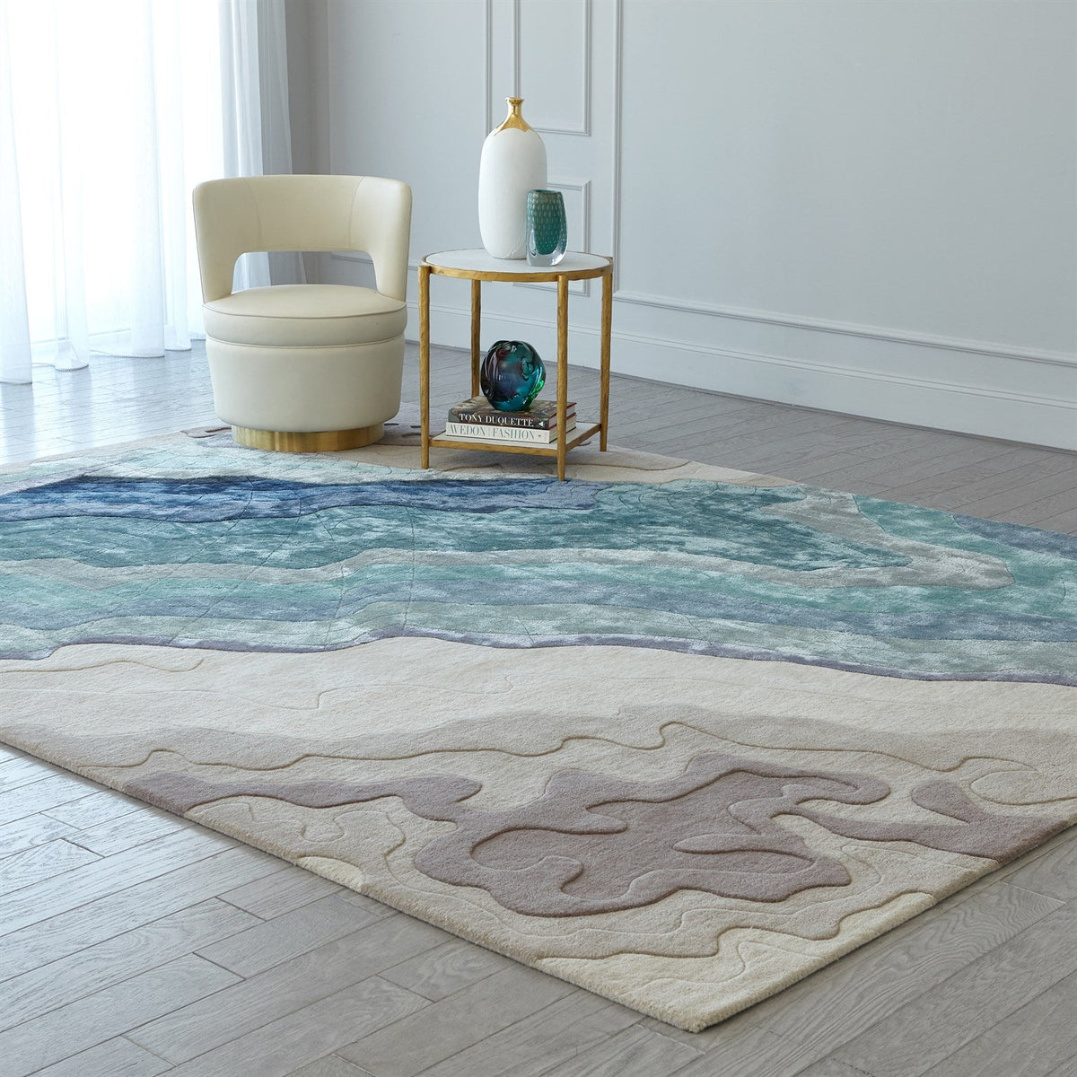 Global Views Fractured Rug - Cool