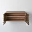 Global Views Abstract Block Cabinet with Floating Shelf - Brass