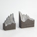 Global Views Mountain Summit Bookends - Grey Marble - Set of 2