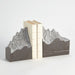 Global Views Mountain Summit Bookends - Grey Marble - Set of 2