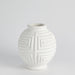 Global Views Maze Vases & Bowl - Matte White