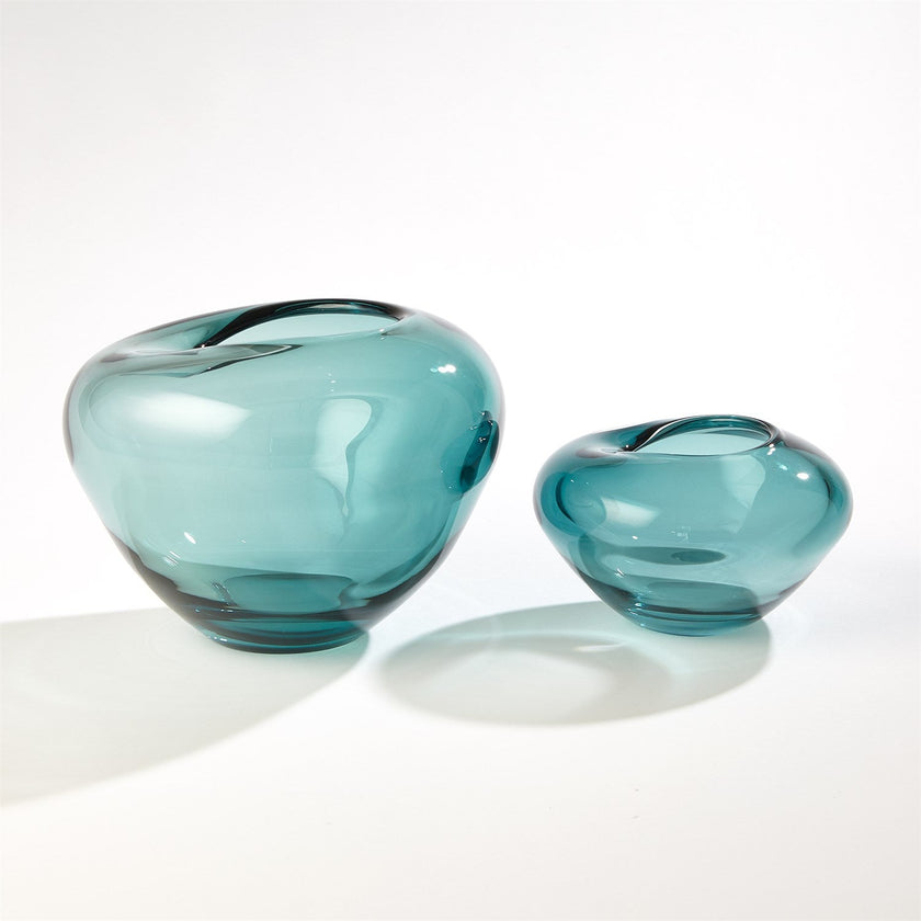 Global Views Undulating Vase - Azure
