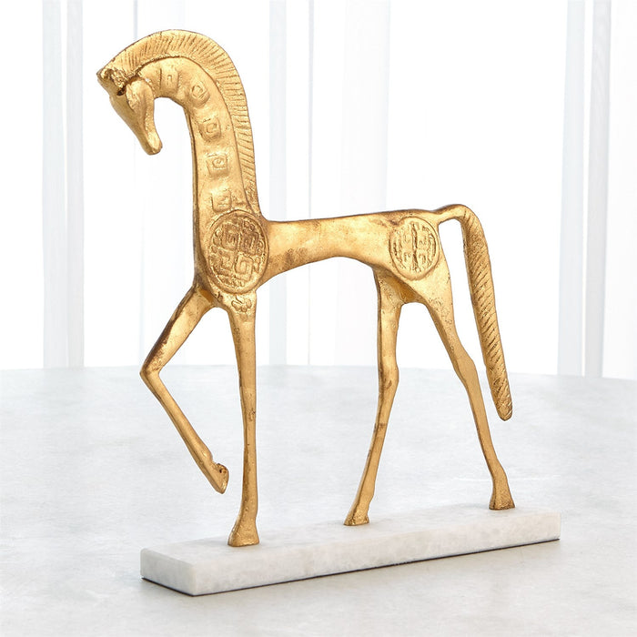 Global Views Roman Horse - Gold