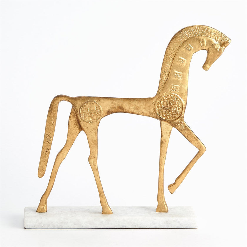 Global Views Roman Horse - Gold