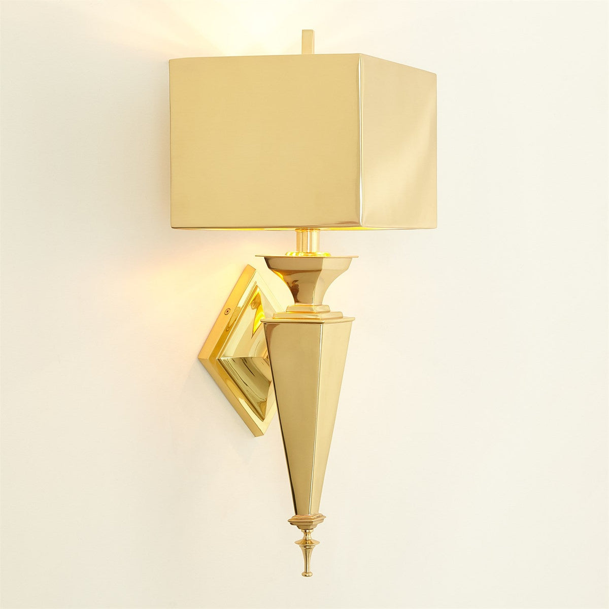 Global Views Diamond Sconce - Brass
