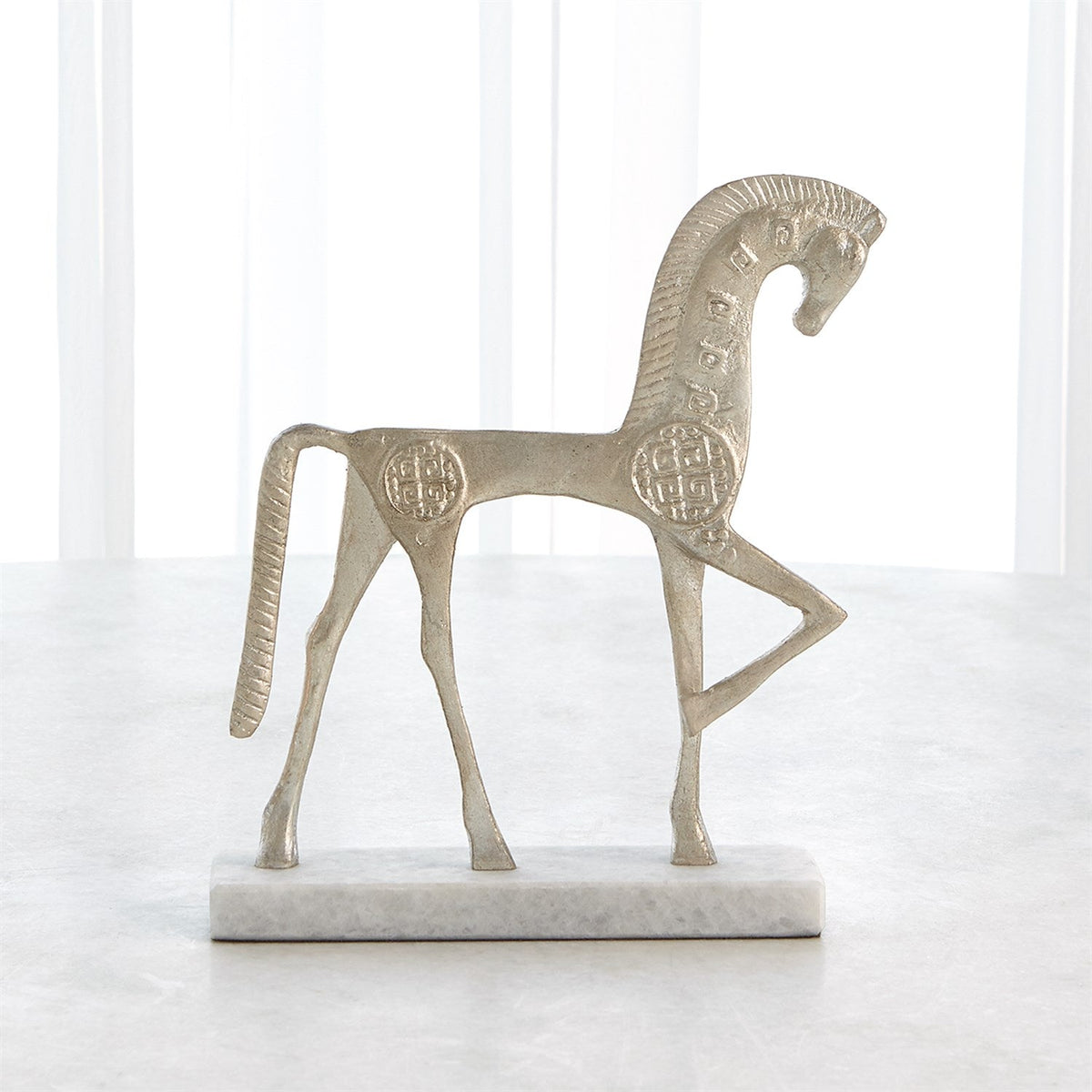 Global Views Roman Horse - Silver