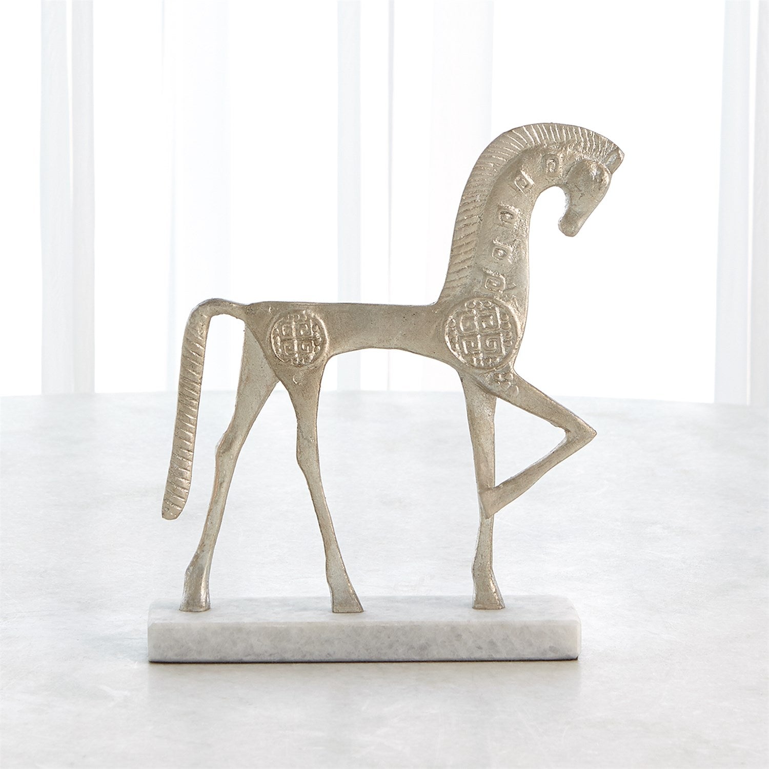 Global Views Roman Horse - Silver