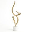 Global Views Swirl Scupture - Antique Brass