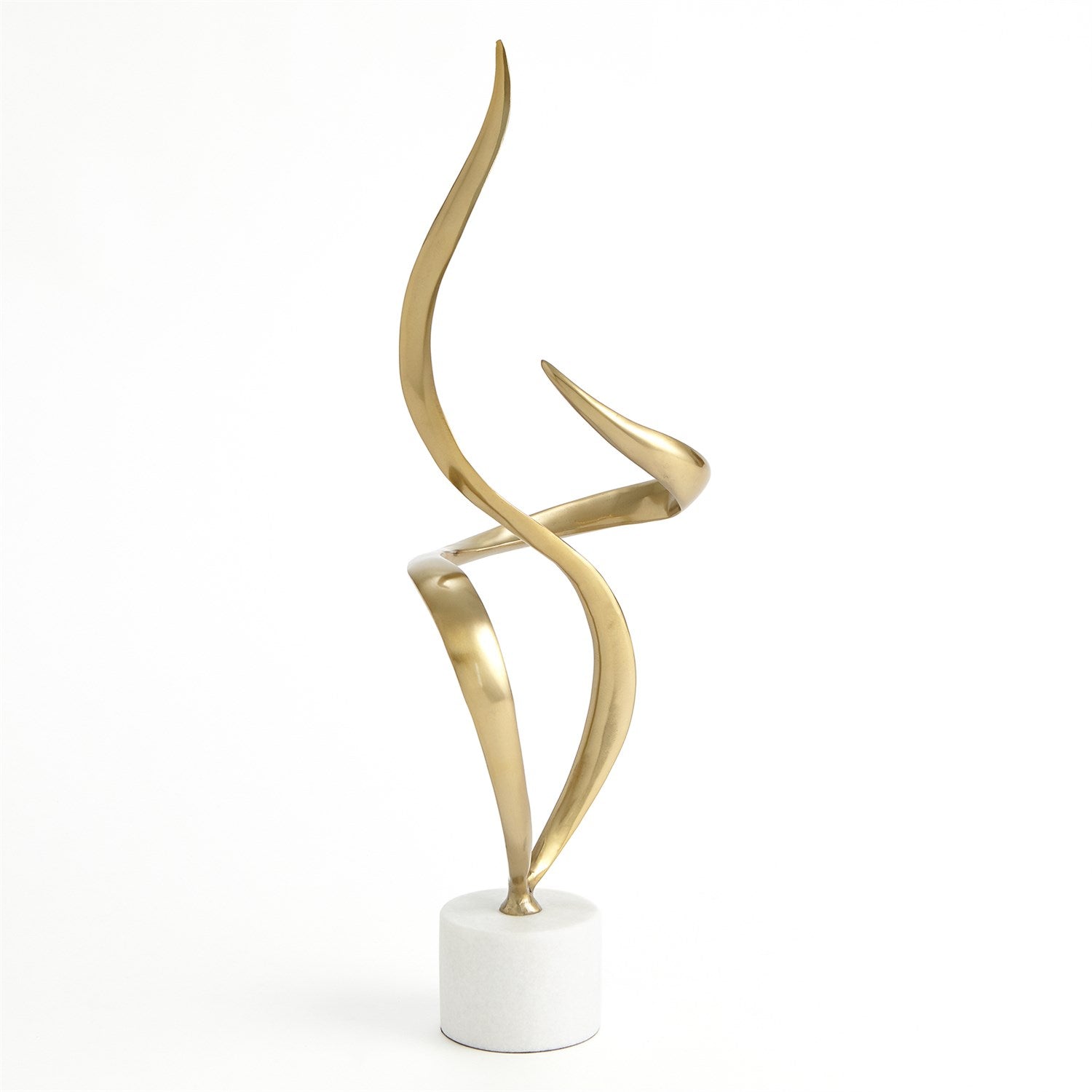 Global Views Swirl Scupture - Antique Brass