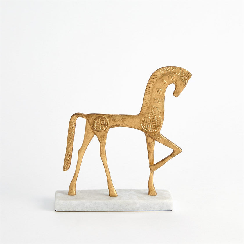 Global Views Roman Horse - Gold