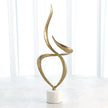 Global Views Swirl Scupture - Antique Brass