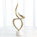 Global Views Swirl Scupture - Antique Brass