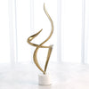 Global Views Swirl Scupture - Antique Brass