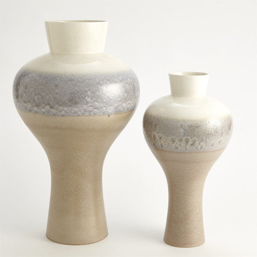 Global Views Cream Rises Swell Vase