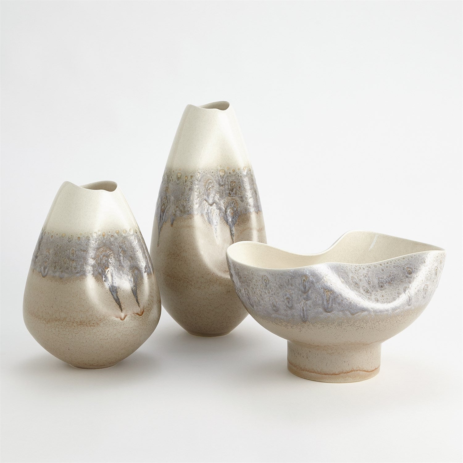 Global Views Cream Rises Dented Collection