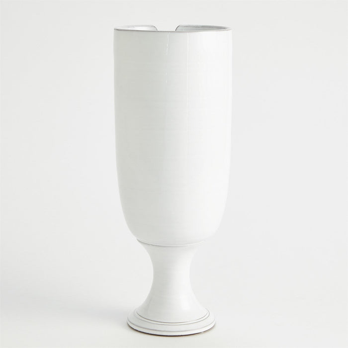 Global Views Long Nose Vases & Bowl - White