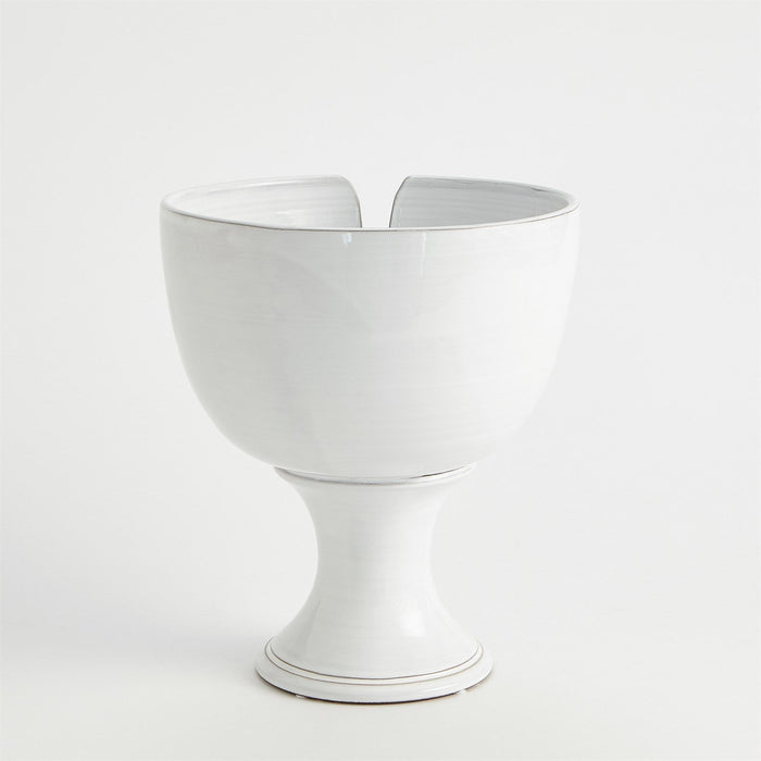 Global Views Long Nose Vases & Bowl - White