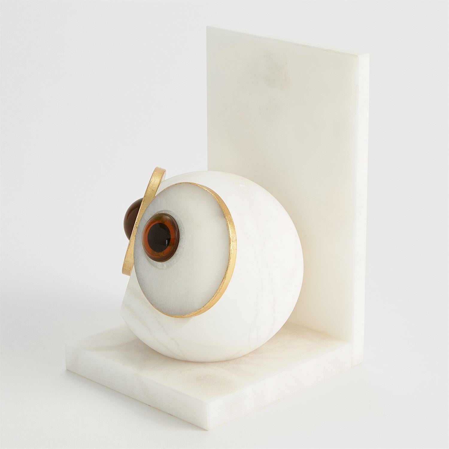 Global Views Alabaster Big Eyed Owl Bookends - Large - Set of 2