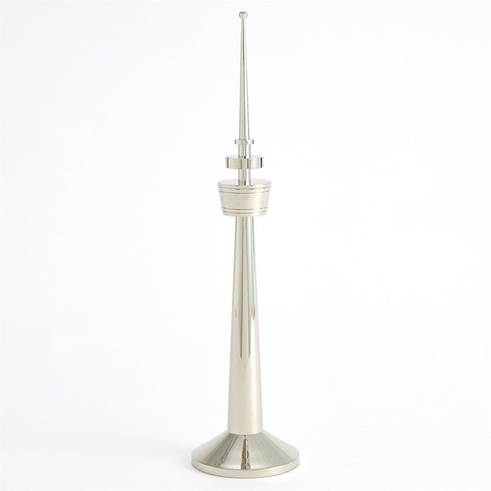Global Views Radio Tower Sculpture - Nickel