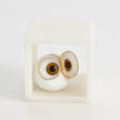 Global Views Alabaster Big Eyed Owl in Cube