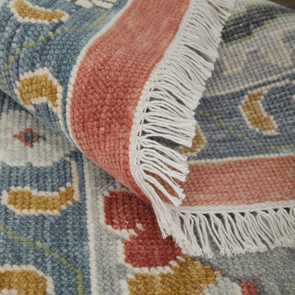 Feizy Karina 69G4F Transitional Floral & Botanical Rug in Red/Gray/Ivory