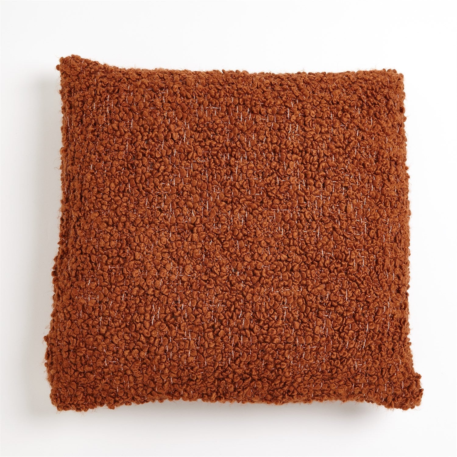Global Views Textured Boucle Pillow - Rust