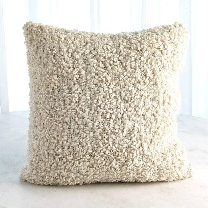 Global Views Textured Boucle Pillow - Natural