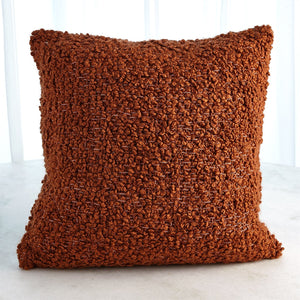 Global Views Textured Boucle Pillow - Rust