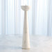 Global Views Round Top Candle Stand - White