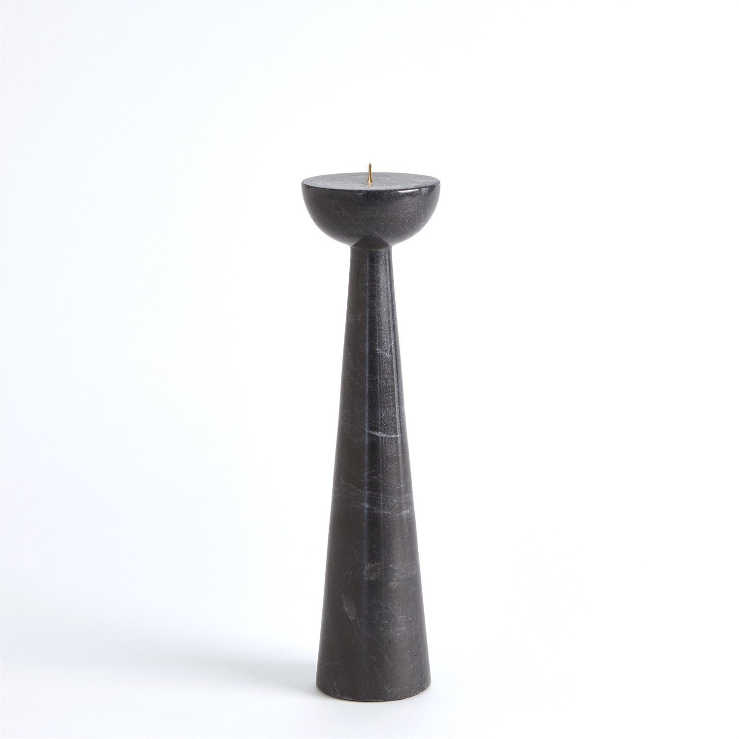 Global Views Round Top Candle Stand - Black