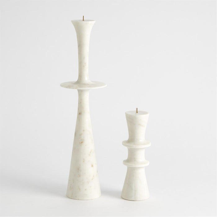 Global Views Center Flair Candle Stand - White