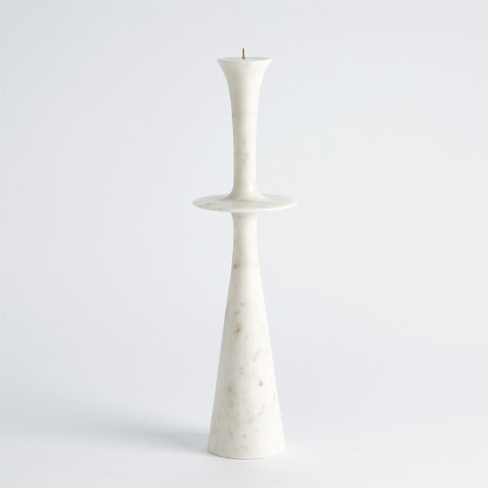 Global Views Center Flair Candle Stand - White