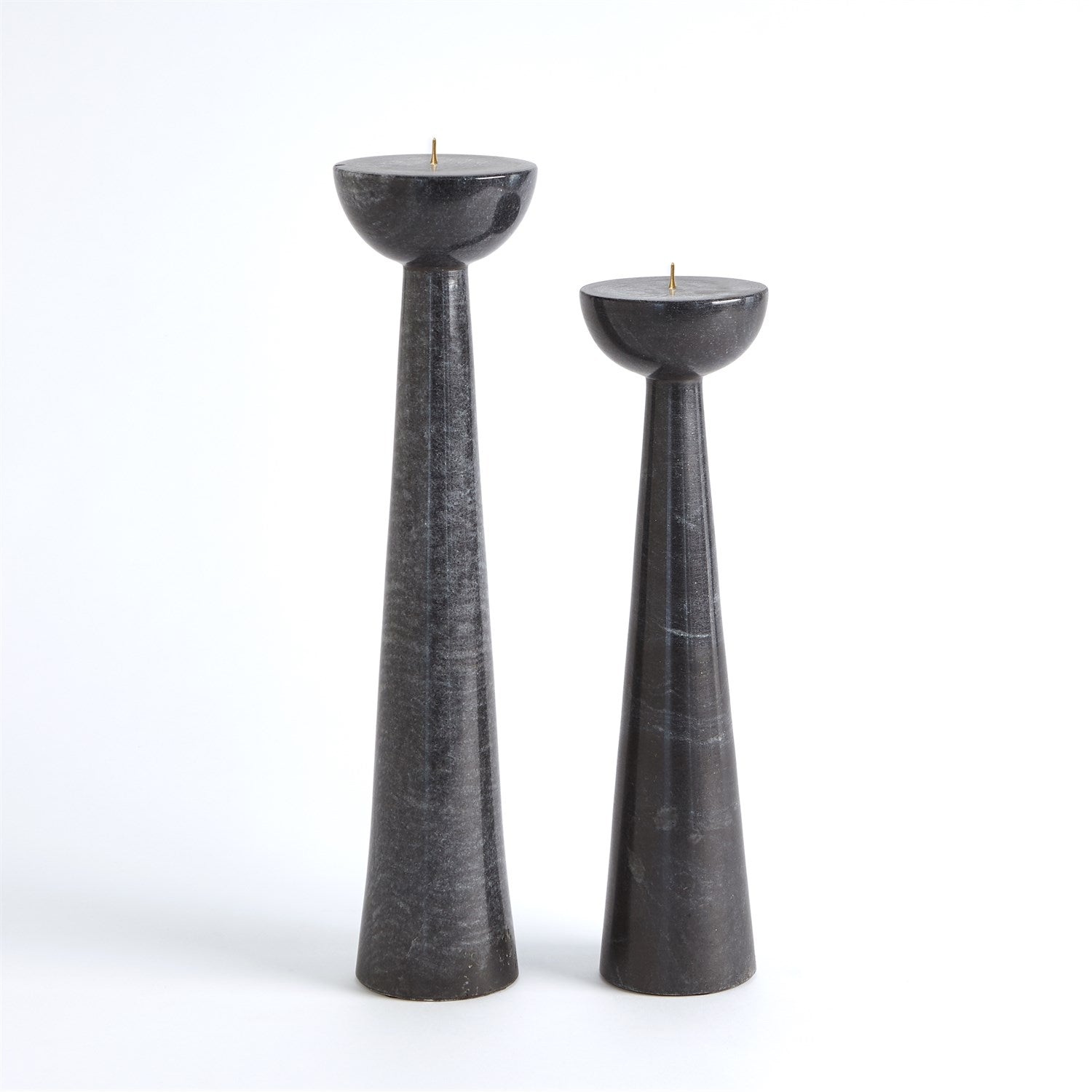 Global Views Round Top Candle Stand - Black