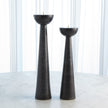 Global Views Round Top Candle Stand - Black
