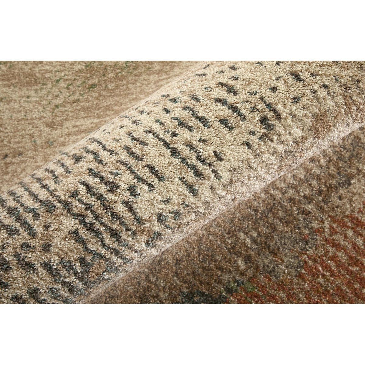 Feizy Eden 39QTF Modern Abstract Rug in Brown/Tan/Blue